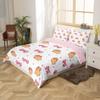 Bowknot 200 x 200 cm Capybara Bedding Set, Pink Love Heart Duvet Cover Set view 2