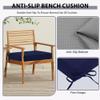 Outdoor Bench Cushion, Linen Fabric, Washable, 200 x 30 x 5 cm, No. 2 view 4