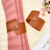 CALFOVERA 4-Piece Vintage Style PU Leather Curtain Tiebacks view 3