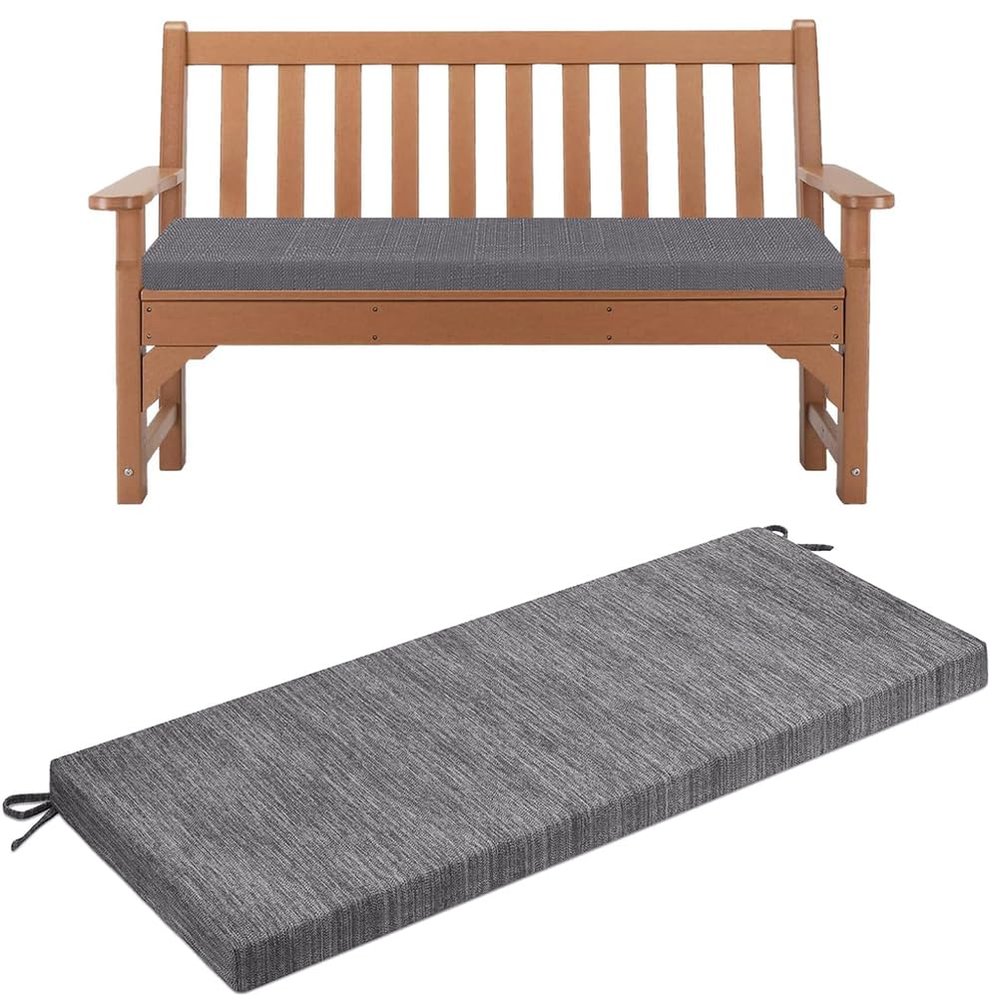 WLXFF Outdoor Bench Cushion, Linen Fabric, Washable, 45 x 45 x 5 cm, No. 4