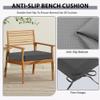Outdoor Bench Cushion, Linen Fabric, Washable, 110 x 30 x 5 cm, No. 5 view 4