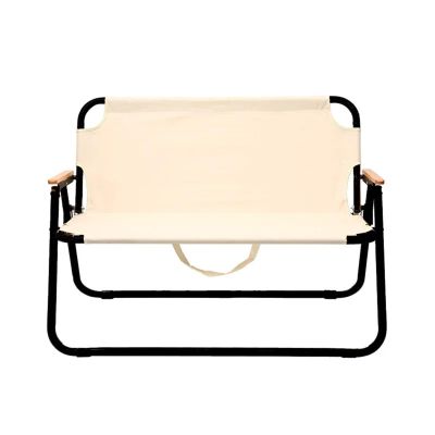 CSSHNL Folding Outdoor Double Chair, Rice White