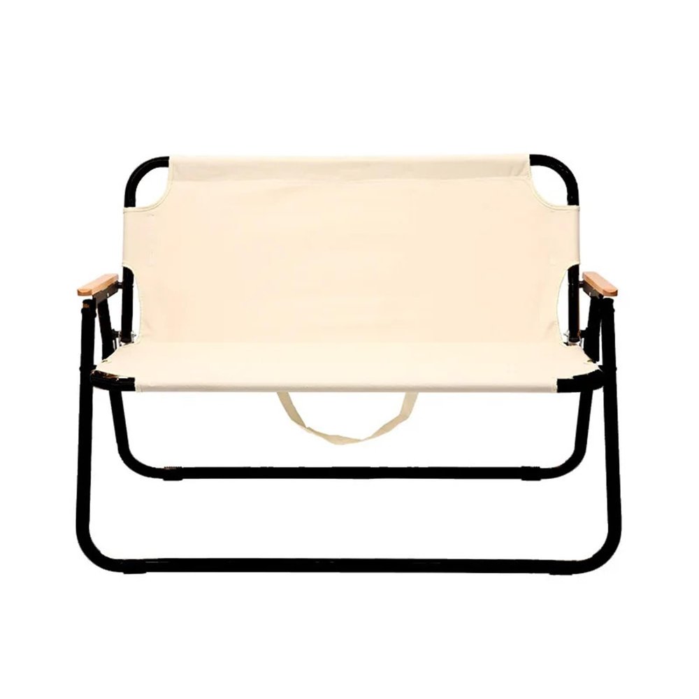 CSSHNL Folding Outdoor Double Chair, Rice White