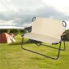 CSSHNL Folding Outdoor Double Chair, Rice White view 3