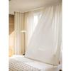 Homxi Semi-Opaque Curtains, 2-Pack, 2 x 107W x 132H cm, Beige/White view 1