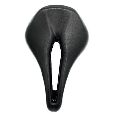 ZQINGQING Bicycle Saddle with Titanium Rails, 165 mm MTB Road Hollow Sponge Leather