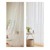 Homxi Semi-Sheer Bedroom Curtains, 2-Piece Set, 2 x 54 W x 108 H in, White Jacquard Pattern, Grommet Top view 3