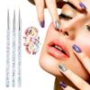 3-Piece Acrylic Brush Set with French Stripes view 2