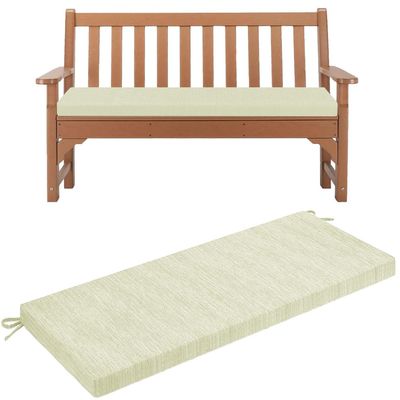 Outdoor Bench Cushion, Linen, Washable, 130 x 30 x 5 cm, No. 6