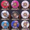 Vintage Hand Fan, Japanese Floral Design, Bamboo Pocket Fan view 2