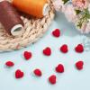 letsinstyle 12 Pack Decorative Heart Buttons 12mm Red Resin view 2
