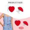 letsinstyle 12 Pack Decorative Heart Buttons 12mm Red Resin view 3