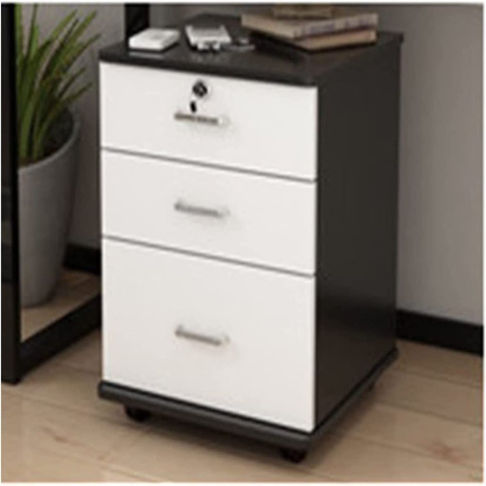 Wooden Filing Cabinet with 3 Drawers and Removable Printer Shelf