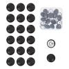 Letsinstyle 20 Pack 18mm Black Leather Covered Buttons view 1