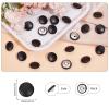 Letsinstyle 20 Pack 18mm Black Leather Covered Buttons view 2
