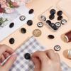 Letsinstyle 20 Pack 18mm Black Leather Covered Buttons view 4