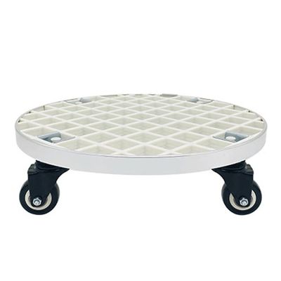 Sturdy Plant Caddy with Locking Wheels, 299 kg Capacity, 50.8 cm Base, White