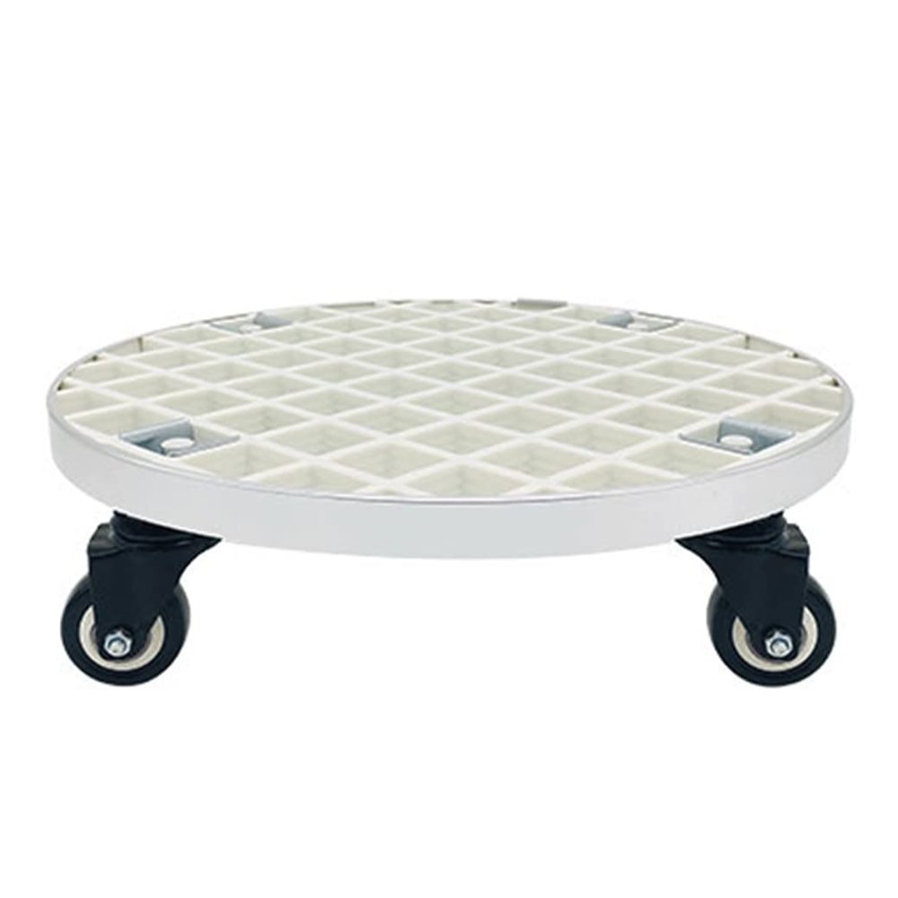 Sturdy Plant Caddy with Locking Wheels, 299 kg Capacity, 50.8 cm Base, White