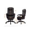 High-Back Leather Office Chair with Lumbar Support view 2