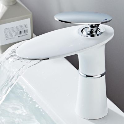 Black Single-Handle Waterfall Faucet for Kitchen or Bathroom Sink
