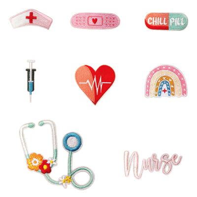Letsinstyle 8-Piece Nurse Iron-On Patches