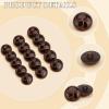 letsinstyle 40 Pack 3-Color Faux Leather Buttons with Football Pattern view 3