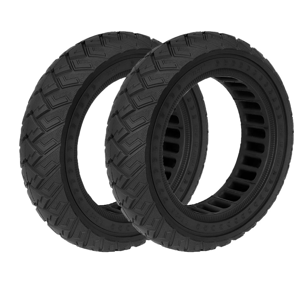 CERFFOOL 9.5-Inch 9.5 x 2.5-Inch Solid Off-Road Tires for NIU KQi3, Anti-Slip, Puncture-Resistant, Replacement Tires for Electric Scooter, Black, 2-Pack