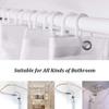 Shower Curtain 240 x 200 cm with Simple Mosaic Pattern, Gray view 2