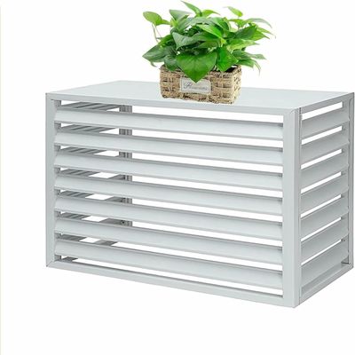 Premium Aluminum Air Conditioner Cover, White, 100 x 50 x 70 cm