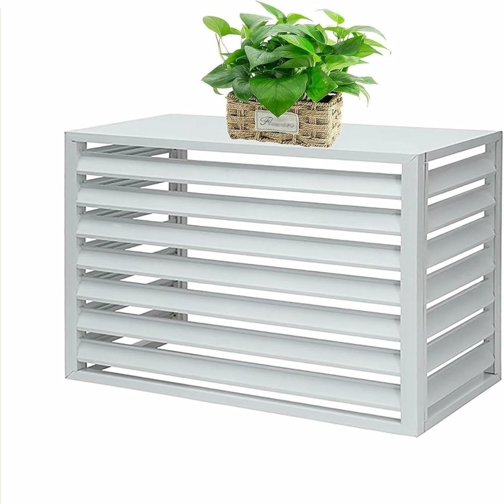 Premium Aluminum Air Conditioner Cover, White, 100 x 50 x 70 cm