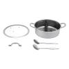 CHIMHOON 32 cm 304 Stainless Steel Divided Hot Pot with Glass Lid view 4