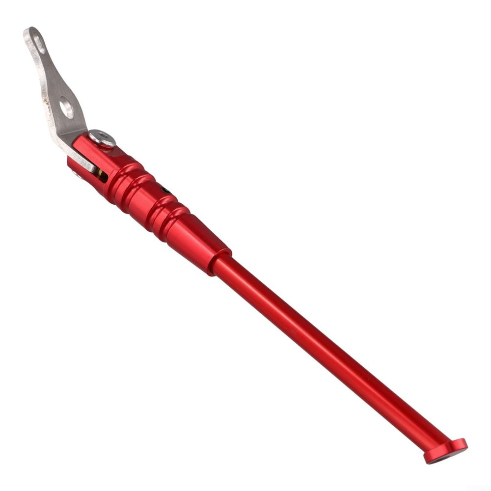 Adjustable Single-Leg Kickstand for Brompton Folding Bikes, Aluminum Alloy (Red)