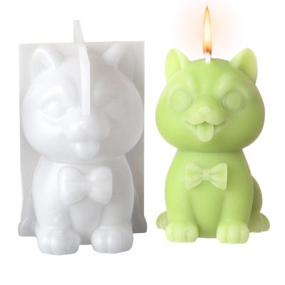 Cute Dog Silicone Mold - 3D Animal Candle Mold