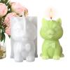 Cute Dog Silicone Mold - 3D Animal Candle Mold view 3