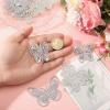 CHGCRAFT 18-Piece Rhinestone Butterfly Iron-On Patches view 3