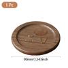CALFOVERA 3.5 Inch Black Walnut Coaster view 2