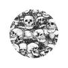 Black and White Skull Pattern Refrigerator Magnets view 1