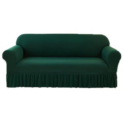 Universal Sofa Slipcover for 1/2/3/4-Seater Sofas, Nonslip Polyester-Spandex Couch Protector, Eye Green, 3-Seater