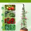 lisutupode Cucumber Trellis, Height-Adjustable Metal Garden Trellis with Bird Protection view 4