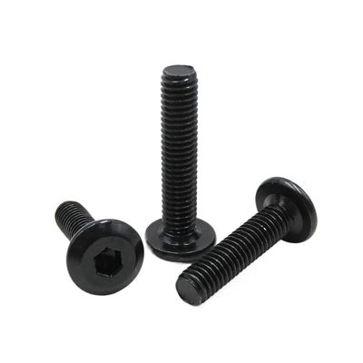 M6/M8 Black Steel Furniture Connector Screws, Countersunk Hex Socket Flat Head (5 pcs, M6 x 30 mm)