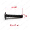 M6/M8 Black Steel Furniture Connector Screws, Countersunk Hex Socket Flat Head (5 pcs, M6 x 30 mm) view 3