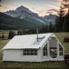 Inflatable Camping Tent with Pump, Rainfly, Stove Jack, and Large Vestibule for 6–8 People view 1