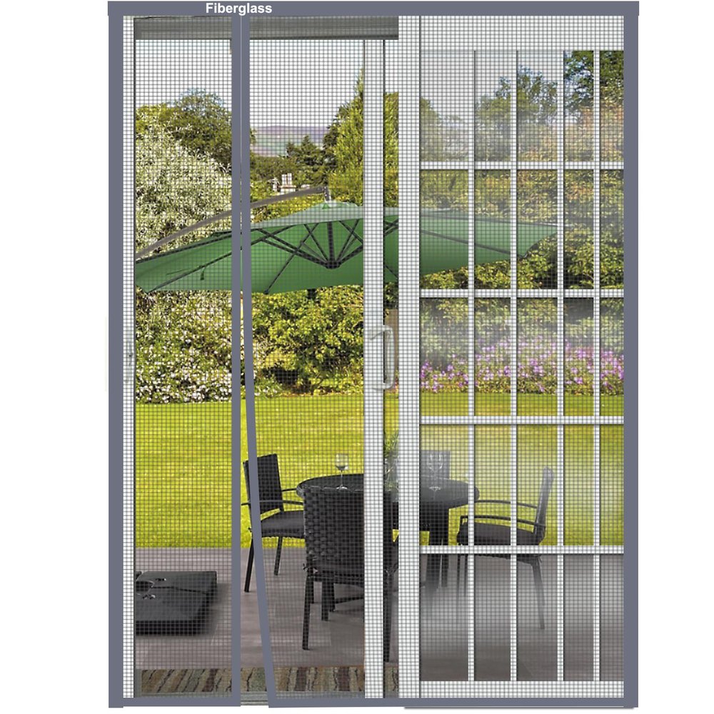 Risareyi Magnetic Screen Door 210 x 280 cm, Gray Fiberglass Mesh