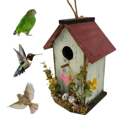 Decorative Wooden Birdhouse, For Decorative Use, 16.5 x 10 x 26 cm (H)