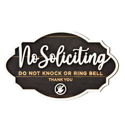 No Soliciting Sign