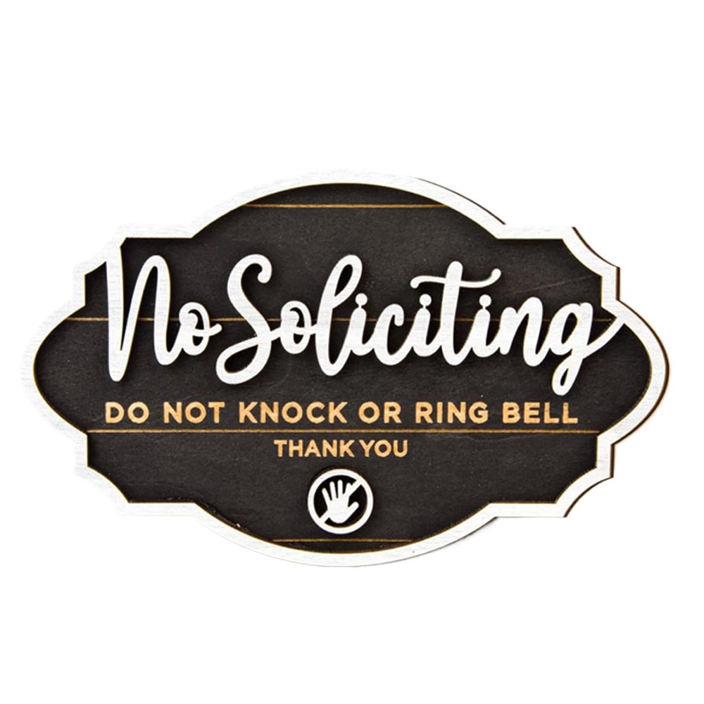 No Soliciting Sign