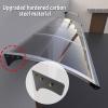 FENGZEQUAN Aluminum and Polycarbonate Door Awning, Transparent, 100 x 330 cm view 4