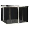 Gazebo with Lattice Walls, Cream, 3 x 3 m, Aluminum/Steel view 2