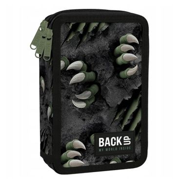 Goldkids 3-Compartment Filled Pencil Case for Girls - Predator Claws