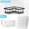 SUBTAVIK 6-Pack Adhesive Hooks for Shower Shelves view 2